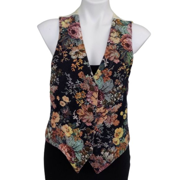 Orvis Jackets & Blazers - Vintage Orvis Floral tapestry vest